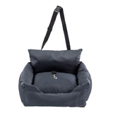 Maxbell Pet Booster Seat Travel Carrier with Seat Belt and Leash Kitten Dog Car Seat Black