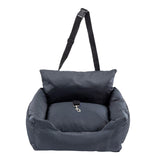 Maxbell Pet Booster Seat Travel Carrier with Seat Belt and Leash Kitten Dog Car Seat Black