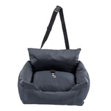 Maxbell Pet Booster Seat Travel Carrier with Seat Belt and Leash Kitten Dog Car Seat Black