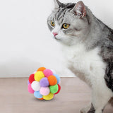 Maxbell Cat Toy Balls with Bells Soft Indoor Cats Kitty Kitten Interactive Cat Toys Multicolor