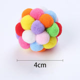 Maxbell Cat Toy Balls with Bells Soft Indoor Cats Kitty Kitten Interactive Cat Toys Multicolor