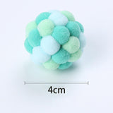 Maxbell Cat Toy Balls with Bells Soft Indoor Cats Kitty Kitten Interactive Cat Toys Blue Green