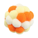 Maxbell Cat Toy Balls with Bells Soft Indoor Cats Kitty Kitten Interactive Cat Toys Orange Yellow