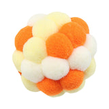Maxbell Cat Toy Balls with Bells Soft Indoor Cats Kitty Kitten Interactive Cat Toys Orange Yellow