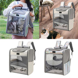 Maxbell Portable Cat Carrier Backpack Travel Bag Carrying Bag Outdoor for Puppy Gray