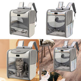 Maxbell Portable Cat Carrier Backpack Travel Bag Carrying Bag Outdoor for Puppy Gray