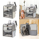 Maxbell Portable Cat Carrier Backpack Travel Bag Carrying Bag Outdoor for Puppy Gray