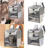 Maxbell Portable Cat Carrier Backpack Travel Bag Carrying Bag Outdoor for Puppy Gray