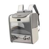 Maxbell Portable Cat Carrier Backpack Travel Bag Carrying Bag Outdoor for Puppy Gray