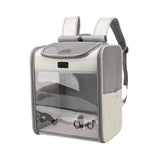 Maxbell Portable Cat Carrier Backpack Travel Bag Carrying Bag Outdoor for Puppy Gray