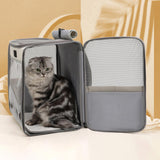 Maxbell Portable Cat Carrier Backpack Travel Bag Carrying Bag Outdoor for Puppy Gray