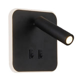 Maxbell Rotatable Wall Lamp Nordic Style Home Switch Adjustable Sconce Lamp Corridor black