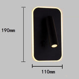 Maxbell Rotatable Wall Lamp Nordic Style Home Switch Adjustable Sconce Lamp Corridor black