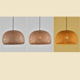 Maxbell Rattan Lamp Shade Lighting Ceiling Chandeliers for Bar living Room