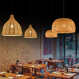 Maxbell Rattan Lamp Shade Lighting Ceiling Chandeliers for Bar living Room