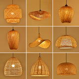 Maxbell Rattan Lamp Shade Lighting Ceiling Chandeliers for Bar living Room