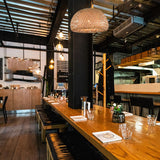 Maxbell Rattan Lamp Shade Lighting Ceiling Chandeliers for Bar living Room