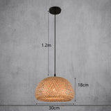 Maxbell Rattan Lamp Shade Lighting Ceiling Chandeliers for Bar living Room