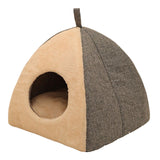 Maxbell Cave House Semi Enclosed Warm Nest with Washable Cushioned Pillow Cat Beds 32cmx32cmx35cm