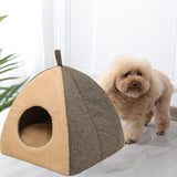 Maxbell Cave House Semi Enclosed Warm Nest with Washable Cushioned Pillow Cat Beds 32cmx32cmx35cm