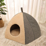 Maxbell Cave House Semi Enclosed Warm Nest with Washable Cushioned Pillow Cat Beds 32cmx32cmx35cm