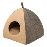 Maxbell Cave House Semi Enclosed Warm Nest with Washable Cushioned Pillow Cat Beds 36cmx36cmx38cm