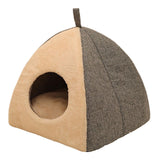 Maxbell Cave House Semi Enclosed Warm Nest with Washable Cushioned Pillow Cat Beds 43cmx43cmx41cm