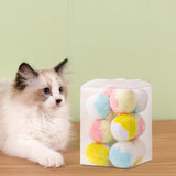 Maxbell 12Pcs Colorful Cat Toy Balls Chewing Toys Kitten Play Interactive Cat Toys