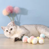 Maxbell 12Pcs Colorful Cat Toy Balls Chewing Toys Kitten Play Interactive Cat Toys