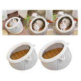 Maxbell Cat Bed Warming Cat Igloo Pet Bed Premium Plush Kitten Bed Cat House Hut M