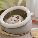 Maxbell Cat Bed Warming Cat Igloo Pet Bed Premium Plush Kitten Bed Cat House Hut M