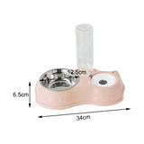 Maxbell Feeding Dishes Food and Water Feeder Water Bowl Pet Bowl for Pet Supplies pink