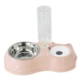 Maxbell Feeding Dishes Food and Water Feeder Water Bowl Pet Bowl for Pet Supplies pink