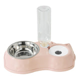 Maxbell Feeding Dishes Food and Water Feeder Water Bowl Pet Bowl for Pet Supplies pink