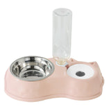 Maxbell Feeding Dishes Food and Water Feeder Water Bowl Pet Bowl for Pet Supplies pink