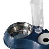 Maxbell Feeding Dishes Food and Water Feeder Water Bowl Pet Bowl for Pet Supplies dark blue