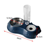 Maxbell Feeding Dishes Food and Water Feeder Water Bowl Pet Bowl for Pet Supplies dark blue