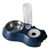Maxbell Feeding Dishes Food and Water Feeder Water Bowl Pet Bowl for Pet Supplies dark blue