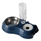 Maxbell Feeding Dishes Food and Water Feeder Water Bowl Pet Bowl for Pet Supplies dark blue