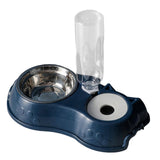 Maxbell Feeding Dishes Food and Water Feeder Water Bowl Pet Bowl for Pet Supplies dark blue