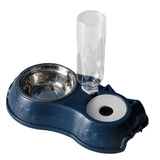 Maxbell Feeding Dishes Food and Water Feeder Water Bowl Pet Bowl for Pet Supplies dark blue