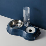 Maxbell Feeding Dishes Food and Water Feeder Water Bowl Pet Bowl for Pet Supplies dark blue