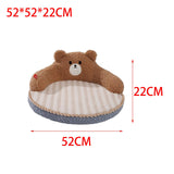 Maxbell Cute Pet Sofa Warm Cushion with 22cm Backrest for Cat Small Dogs Washable Bear