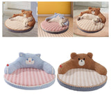 Maxbell Cute Pet Sofa Warm Cushion with 22cm Backrest for Cat Small Dogs Washable Bear