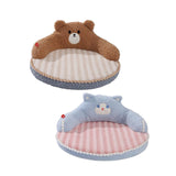 Maxbell Cute Pet Sofa Warm Cushion with 22cm Backrest for Cat Small Dogs Washable Bear
