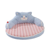 Maxbell Cute Pet Sofa Warm Cushion with 22cm Backrest for Cat Small Dogs Washable Cat