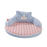 Maxbell Cute Pet Sofa Warm Cushion with 22cm Backrest for Cat Small Dogs Washable Cat
