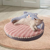 Maxbell Cute Pet Sofa Warm Cushion with 22cm Backrest for Cat Small Dogs Washable Cat