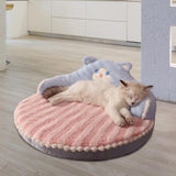 Maxbell Cute Pet Sofa Warm Cushion with 22cm Backrest for Cat Small Dogs Washable Cat