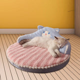 Maxbell Cute Pet Sofa Warm Cushion with 22cm Backrest for Cat Small Dogs Washable Cat